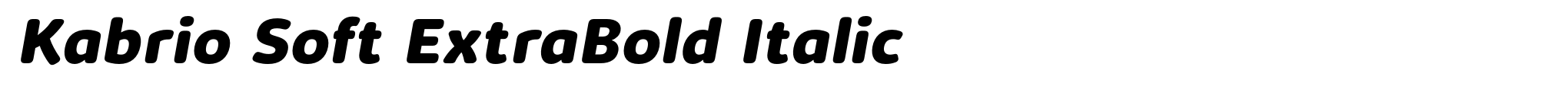 Kabrio Soft ExtraBold Italic image